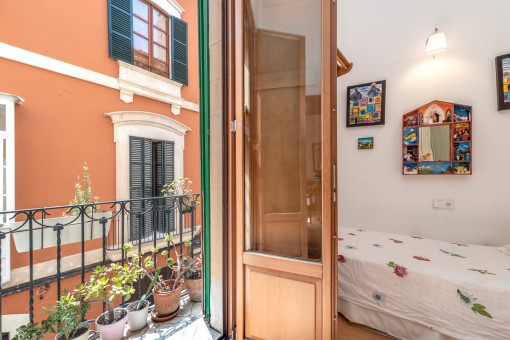 Schlafzimmer mit französischen Balkon