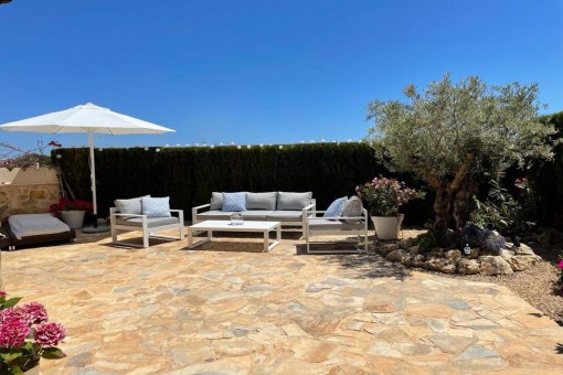 Sonnige Terrasse