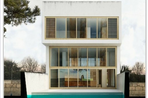 Baugrundstück mit Projekt für ein Einfamilienhaus mit 2 Etagen, Garage und Pool in Artá