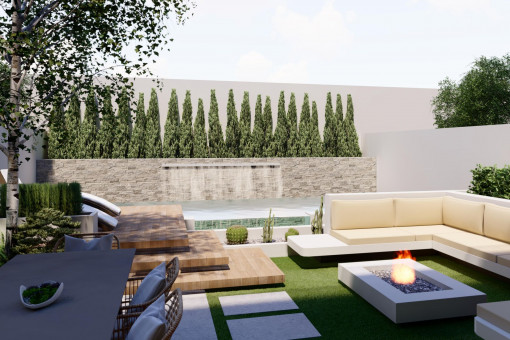 Moderne Stadtvilla mit Pool und Dachterrasse in Santa Catalina