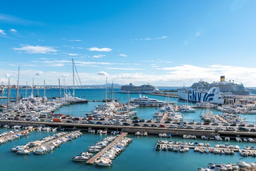 Spektakulärer Blick über den Hafen von Palma