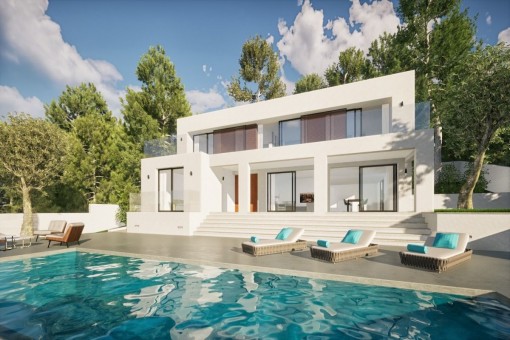 Beeindruckende Neubauvilla mit Meerblick in Santa Ponsa