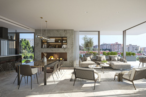 Neubau Penthouse mit herrlichem Blick in bester Lage in Palma