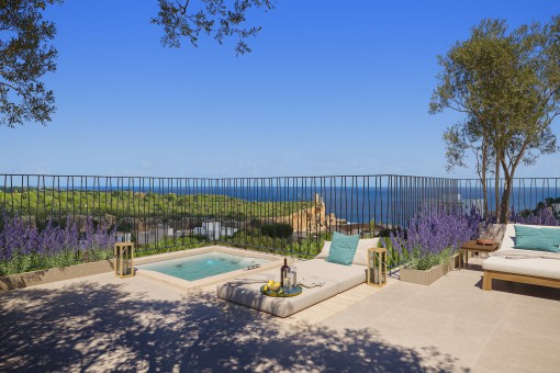 Traumhafte Luxusvilla mit Dachterrasse und Meerblick in attraktiver Lage von Cala Figuera