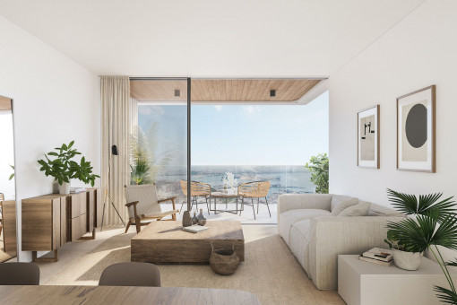 Hochwertige Meerblick Neubauwohnung an der Bucht von Palma