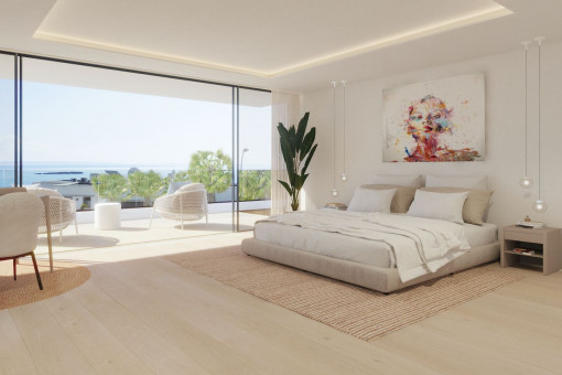 Hauptschlafzimmer mit Badezimmer en Suite