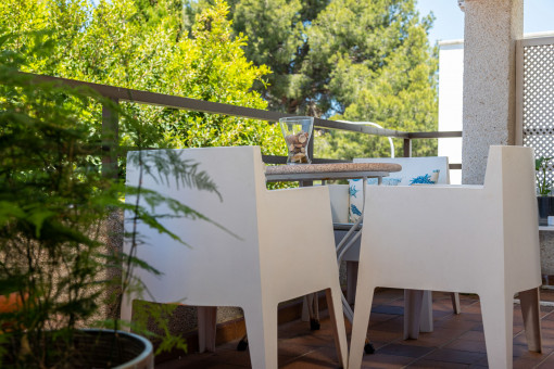 Balkon mit Sitzbereich