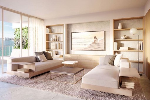 Moderne Wohnung mit sensationellem Meerblick direkt am Strand in Palmanova