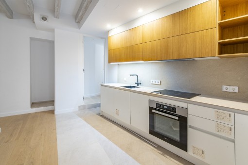 Küche der Wohnung im Erdgeschoss