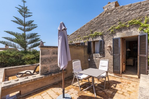 Sonnige Terrasse
