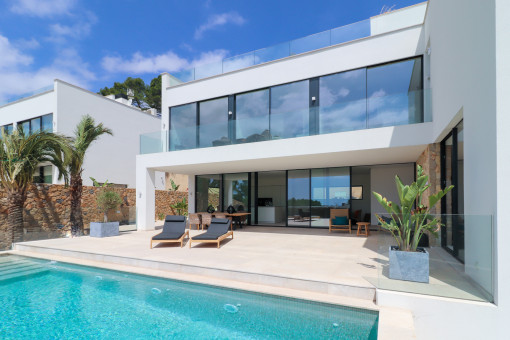 Moderne Designervilla mit Infinity-Pool und Meerblick in Palma