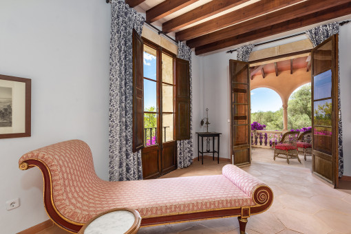 Schlafzimmer mit privater Terrasse
