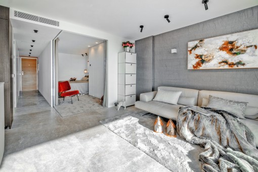 Blick zum Schlafzimmer