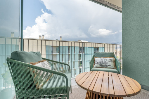 Balkon mit Sitzbereich