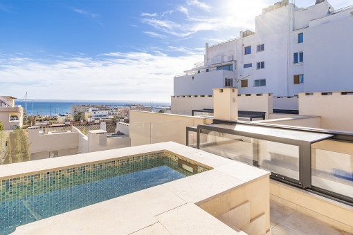 Modernes Reihenhaus mit privater Dachterrasse mit Jacuzzi und Weitblick in El Terreno