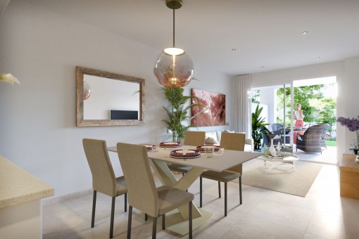 Neubau 2-Schlafzimmer-Wohnung mit Garten und Gemeinschaftspool in Meernähe in Cala Bona