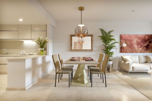 Neubau-Wohnung mit 2 Schlafzimmern und Gemeinschaftspool in Meernähe in Cala Bona