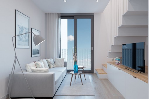 Neubau-Maisonetten-Wohnung mit 2 Balkonen in Palma