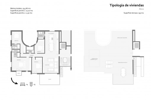 Grundriss Penthouse