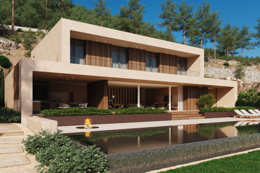 Luxuriöse Neubau-Villa in Son Vida mit Infintypool und Blick in die Berge