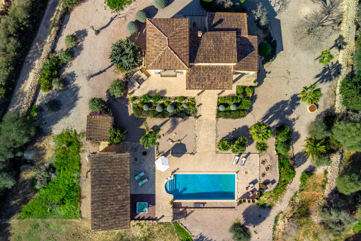 Die Finca von oben