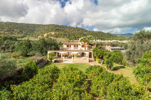 Die Finca aus der Vogelperspektive
