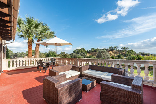 Obere Terrasse mit Ausblick