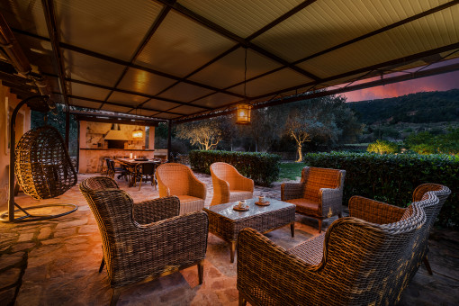 Abendstimmung auf der Terrasse
