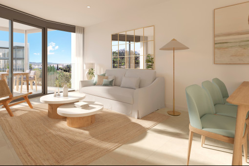 Neubau Erdgeschosswohnung mit überdachter Terrasse und Garten in Strandlage von Palmanova