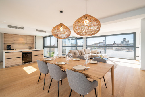 Offener Wohn und Essbereich