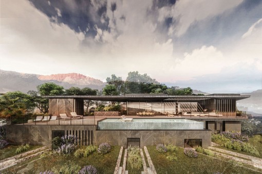 Projekt mit eingereichter Lizenz und atemberaubenden Blick über das Meer und die Stadt Palma