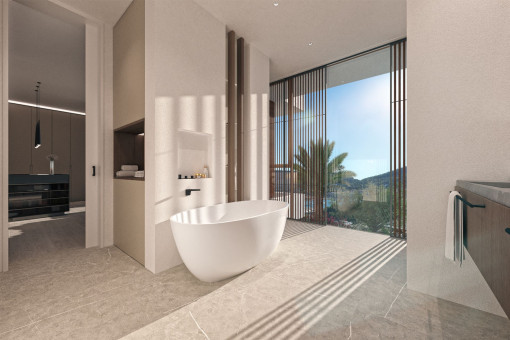 Badezimmer mit traumhaften Ausblick