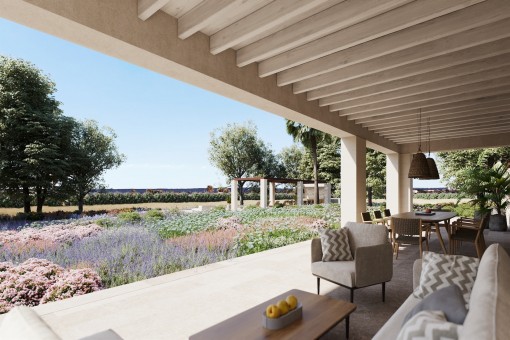 Überdachte Terrasse