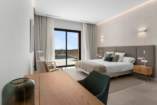 Elegante Master-Suite mit Zugang zur Terrasse