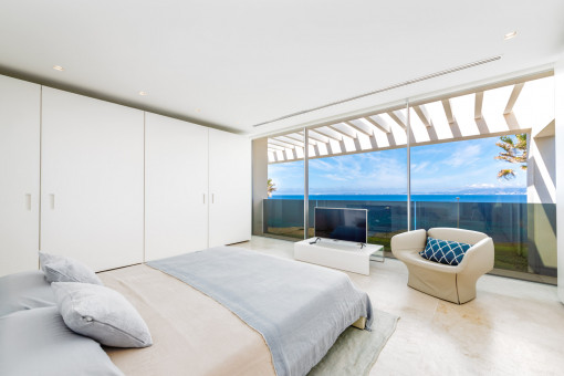 Hauptschlafzimmer mit Panorama-Meerblick