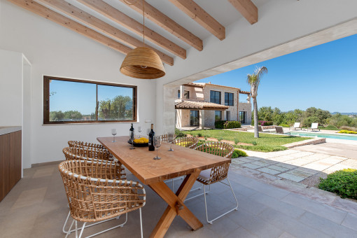 Schattiger Barbecuebereich