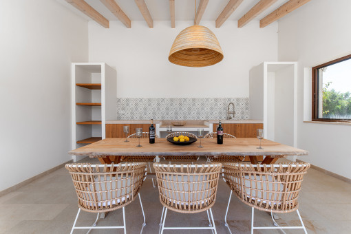 Überdachter Barbecuebereich