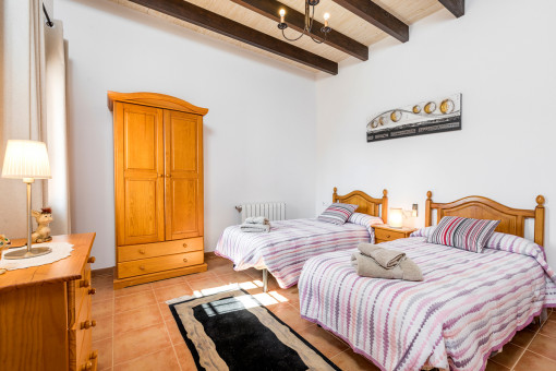 Schlafzimmer mit 2 Einzelbetten
