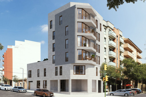 Neubau-Wohnung mit Balkon und privater Dachterrasse nahe dem Trendviertel Santa Catalina