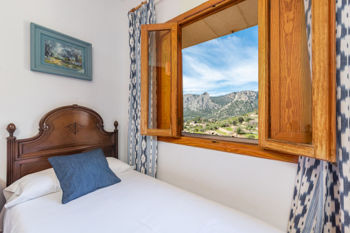 Schlafzimmer mit Ausblick