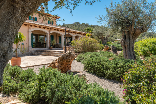 Ein mediterraner Garten umgibt die Finca
