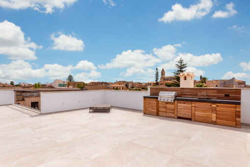 Dachterrasse mit Sommerküche