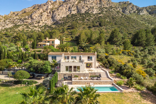 Blick aus der Vogelperspektive auf die Finca