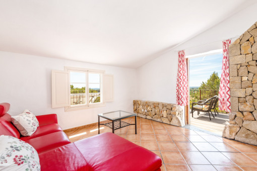 Wohnzimmer mit Terrassenzugang