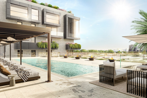 Innovatives Luxus Penthouse mit eigener Dachterrasse in Nou Llevant