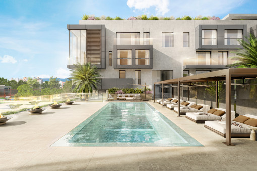 Innovatives Luxus Penthouse mit eigener Dachterrasse und Tiefgarage in Nou Llevant