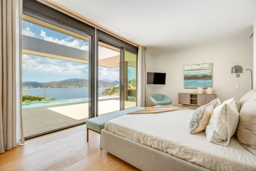 Schlafzimmer mit Meerblick-Terrasse