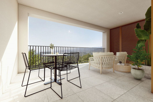 Mediterranes Neubau-Penthouse in Bunyola mit privater Dachterrasse