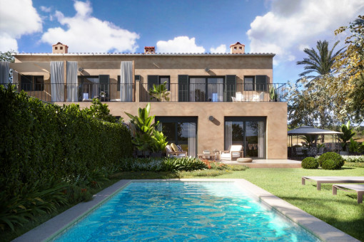 Mallorquinisches Neubau-Reihenhaus mit privaten Garten und Pool in Es Capdella