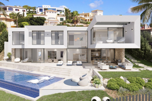 Hochmodernes Neubauprojekt mit traumhaftem Meerblick und Infinity-Pool in Santa Ponsa